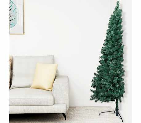 vidaXL Artificial Half Pre-lit Christmas Tree with Ball Set Green 150 cm