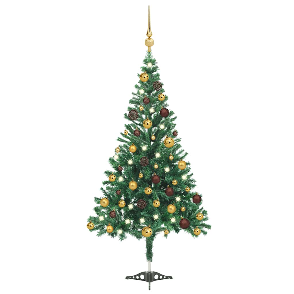 vidaXL Künstlicher Weihnachtsbaum Beleuchtung Kugeln 120cm 230 Zweige