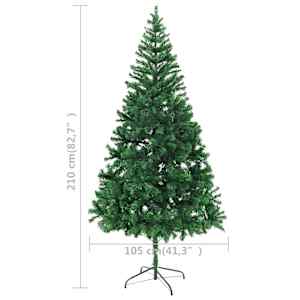 Umělý vánoční stromek s LED a sadou koulí 210 cm 910 větviček - obrázek 15