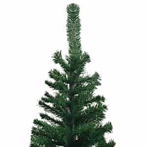 Umělý vánoční stromek s LED a sadou koulí L 240 cm zelený - obrázek 4