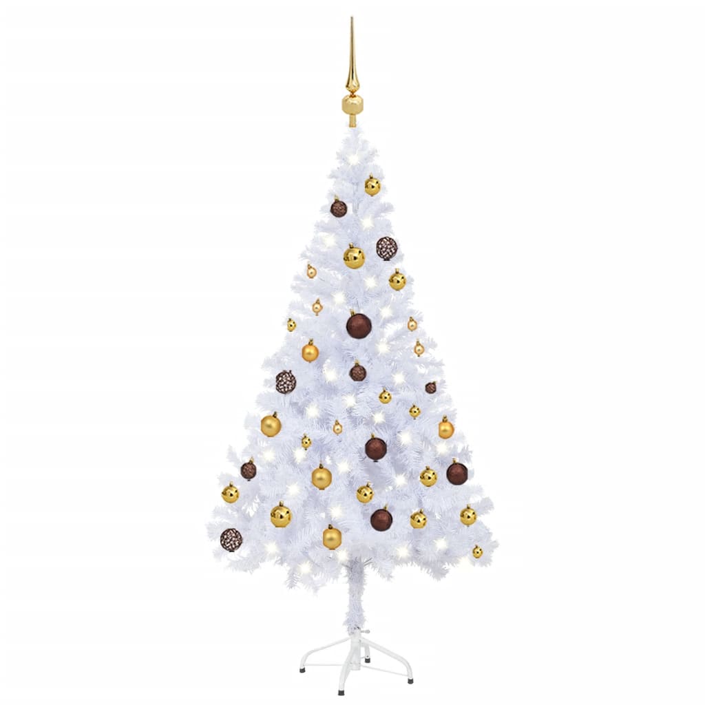 vidaXL Künstlicher Weihnachtsbaum Beleuchtung Kugeln 120cm 230 Zweige