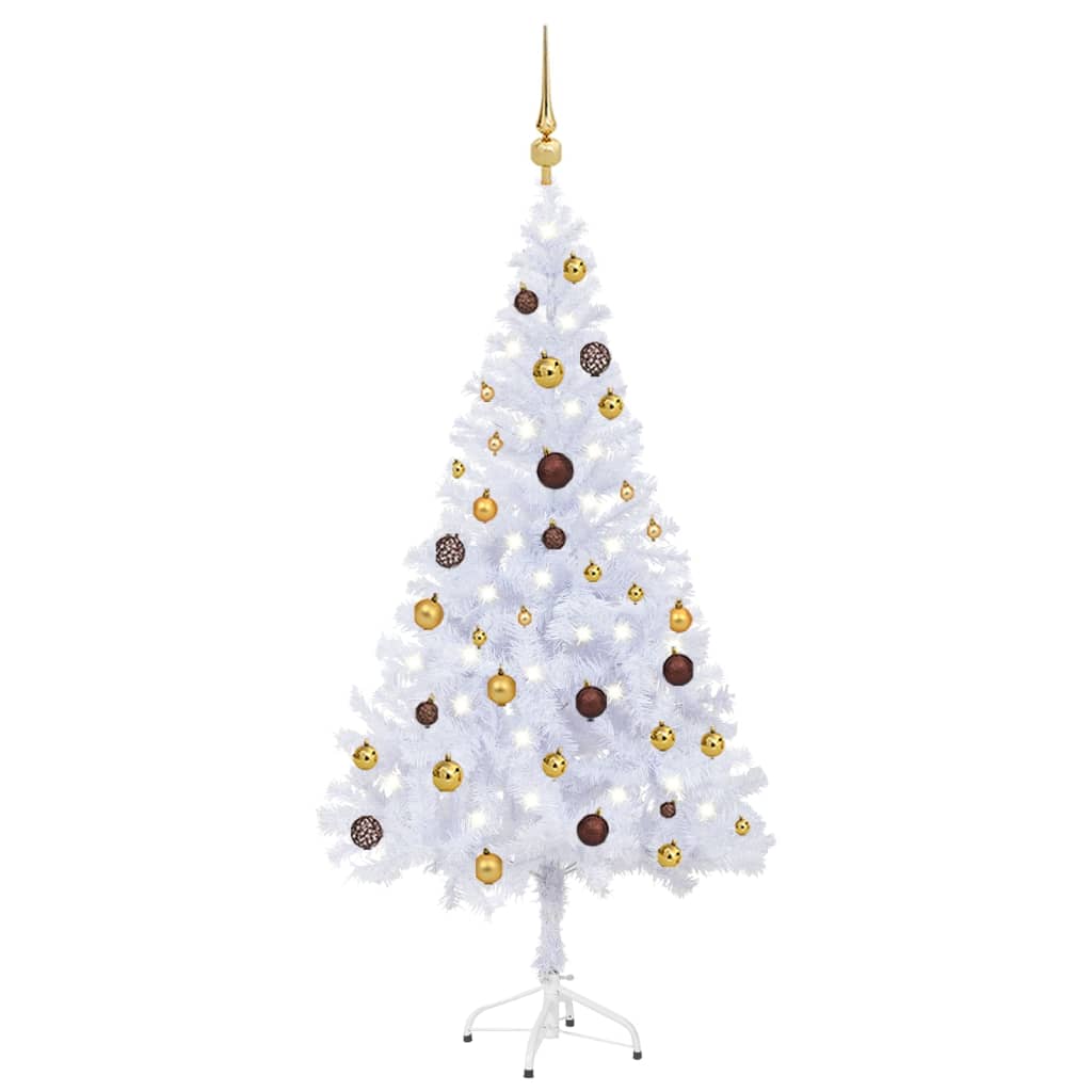 vidaXL Künstlicher Weihnachtsbaum Beleuchtung Kugeln 150cm 380 Zweige