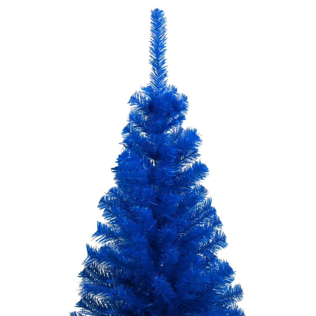 vidaXL Brad de Crăciun artificial LED-uri/globuri albastru 150 cm PVC