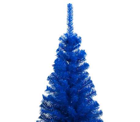 vidaXL Künstlicher Weihnachtsbaum Beleuchtung & Kugeln Blau 180 cm