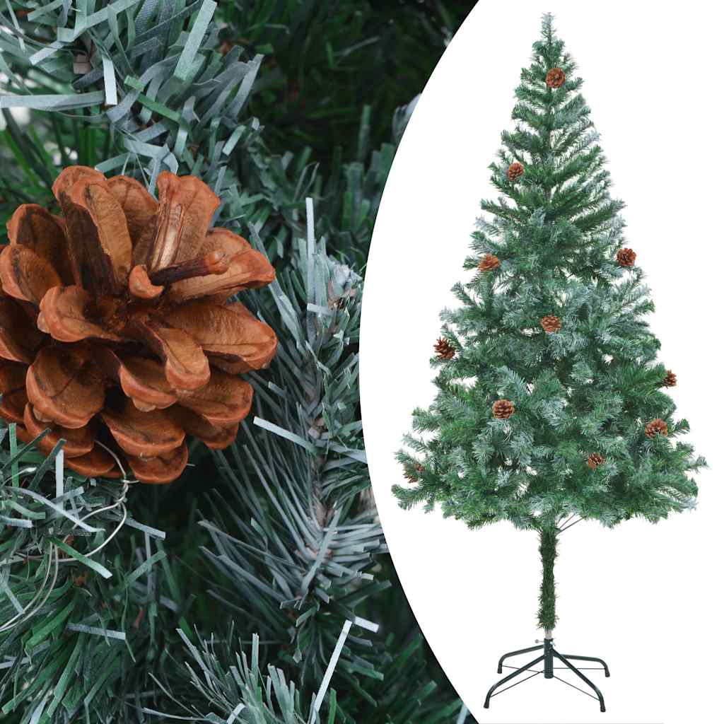 Thumbnail - vidaXL Künstlicher Weihnachtsbaum mit Beleuchtung Kugeln Zapfen 180 cm