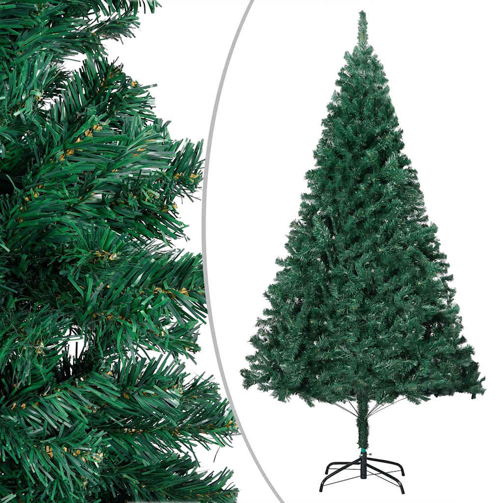 

vidaXL Kunstkerstboom met LED's en kerstballen 150 cm PVC groen