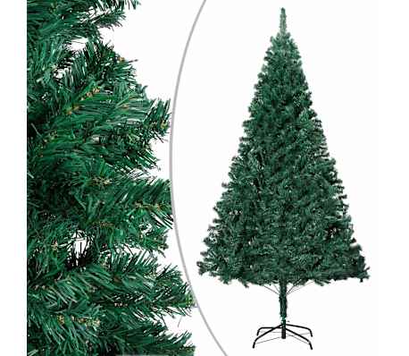 vidaXL Artificial Pre-lit Christmas Tree with Ball Set Green 180 cm PVC
