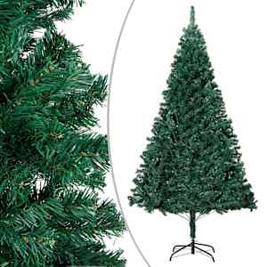 vidaXL Artificial Pre-lit Christmas Tree with Ball Set Green 180 cm PVC