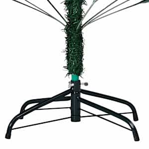 Umělý vánoční stromek s LED a sadou koulí zelený 210 cm PVC - obrázek 4