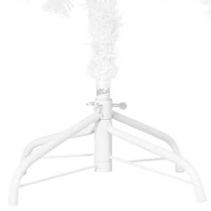 Umělý vánoční stromek s LED a sadou koulí bílý 150 cm PVC - obrázek 4