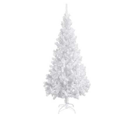 vidaXL Kunstkerstboom met verlichting en kerstballen 180 cm PVC wit