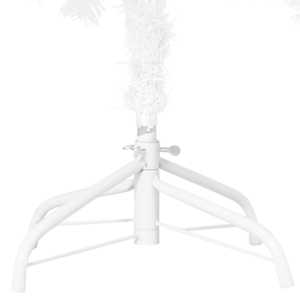 Umělý vánoční stromek s LED a sadou koulí bílý 210 cm PVC - obrázek 9