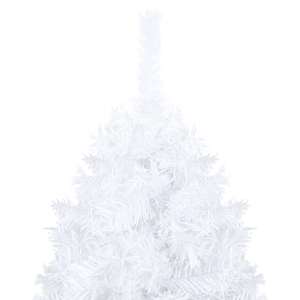 Umělý vánoční stromek s LED a sadou koulí bílý 240 cm - obrázek 3