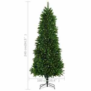 Umělý vánoční stromek s LED a sadou koulí 240 cm zelený - obrázek 13