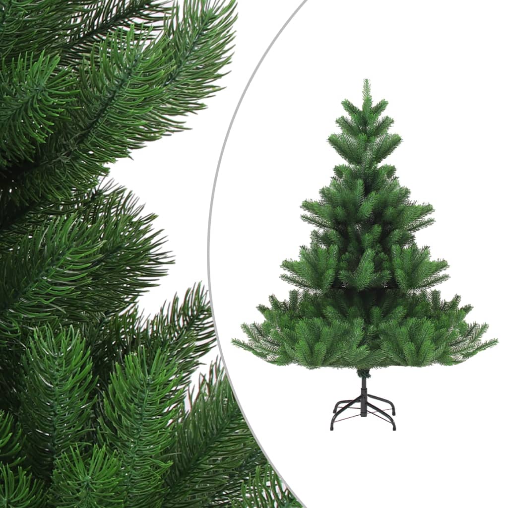 Umělý vánoční stromek jedle s LED a sadou koulí zelený 240 cm