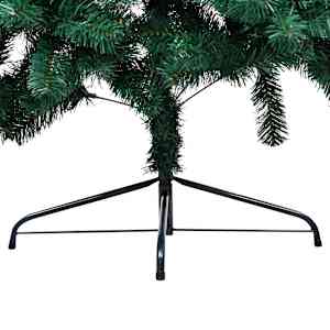 Umělý vánoční půl stromek s LED a sadou koulí zelený 120 cm - obrázek 5