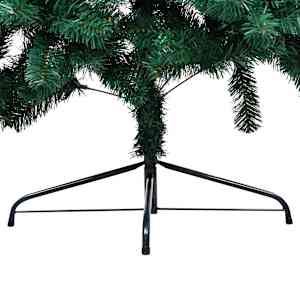 Umělý vánoční půl stromek s LED a sadou koulí zelený 180 cm - obrázek 5