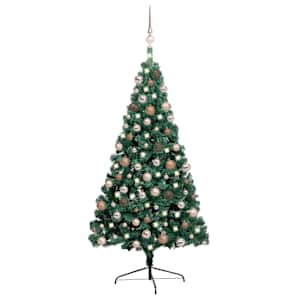 Umetna osvetljena novoletna jelka z bunkicami zelena 240 cm