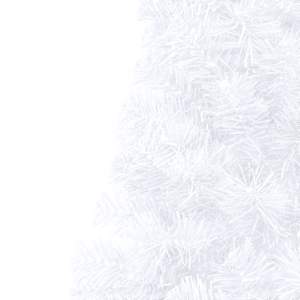 Umělý vánoční půl stromek s LED a sadou koulí bílý 150 cm - obrázek 7