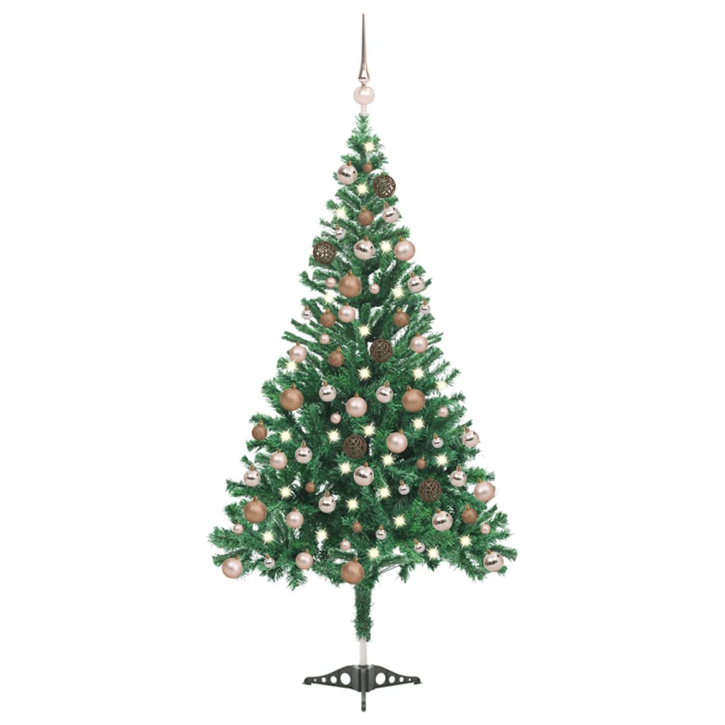 vidaXL Künstlicher Weihnachtsbaum Beleuchtung Kugeln 120cm 230 Zweige