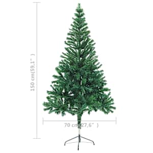 Umělý vánoční stromek s LED a sadou koulí 150 cm 380 větviček - obrázek 14