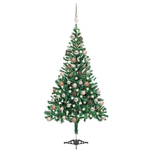 Umělý vánoční stromek s LED a sadou koulí 180 cm 564 větviček - obrázek 1
