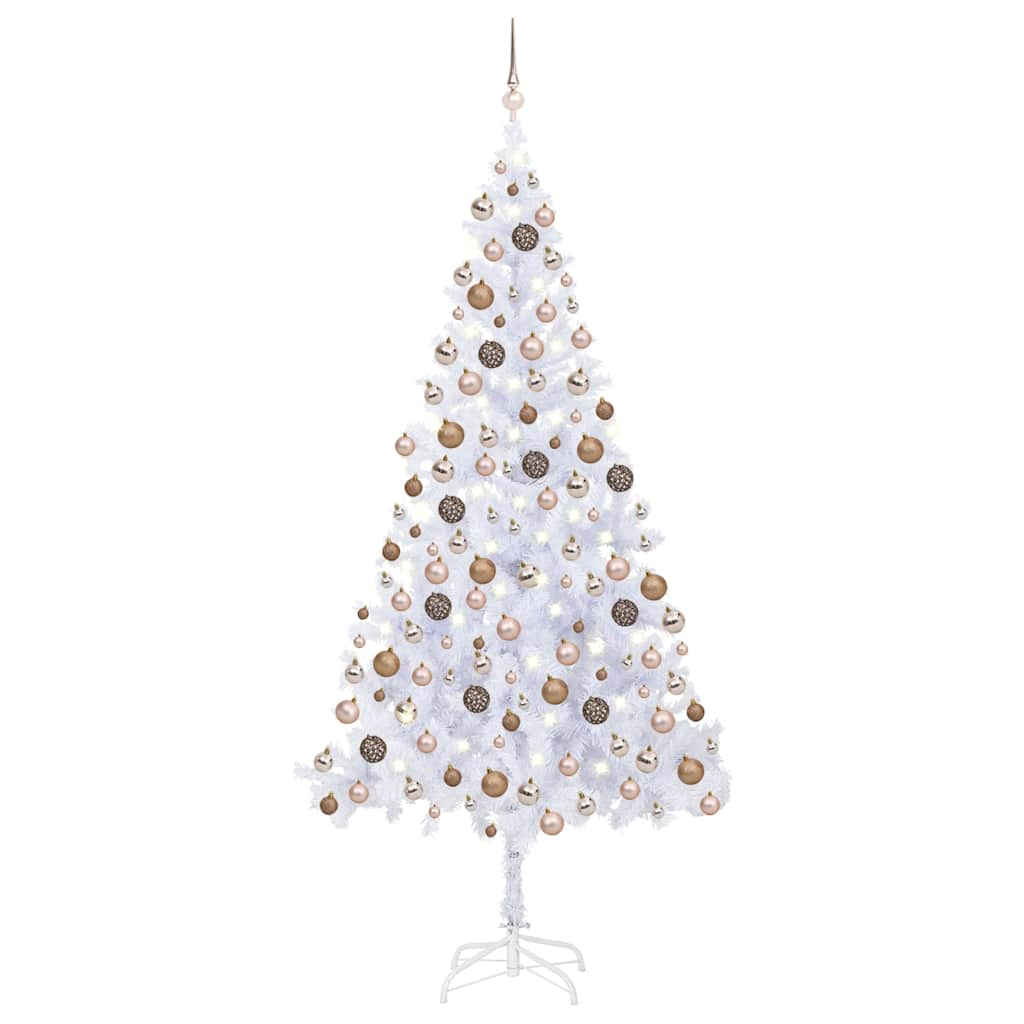 

vidaXL Artificial Christmas Tree with LEDs&Ball Set 82.7" 910 Branches