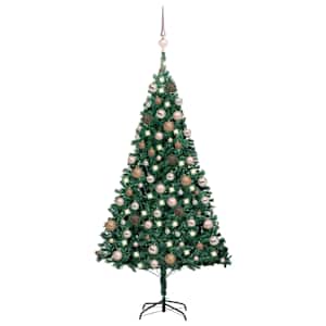 Umetna osvetljena novoletna jelka z bunkicami zelena 150 cm PVC