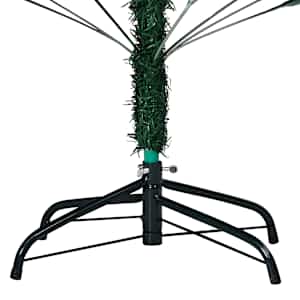 Umělý vánoční stromek s LED a sadou koulí zelený 150 cm PVC - obrázek 11