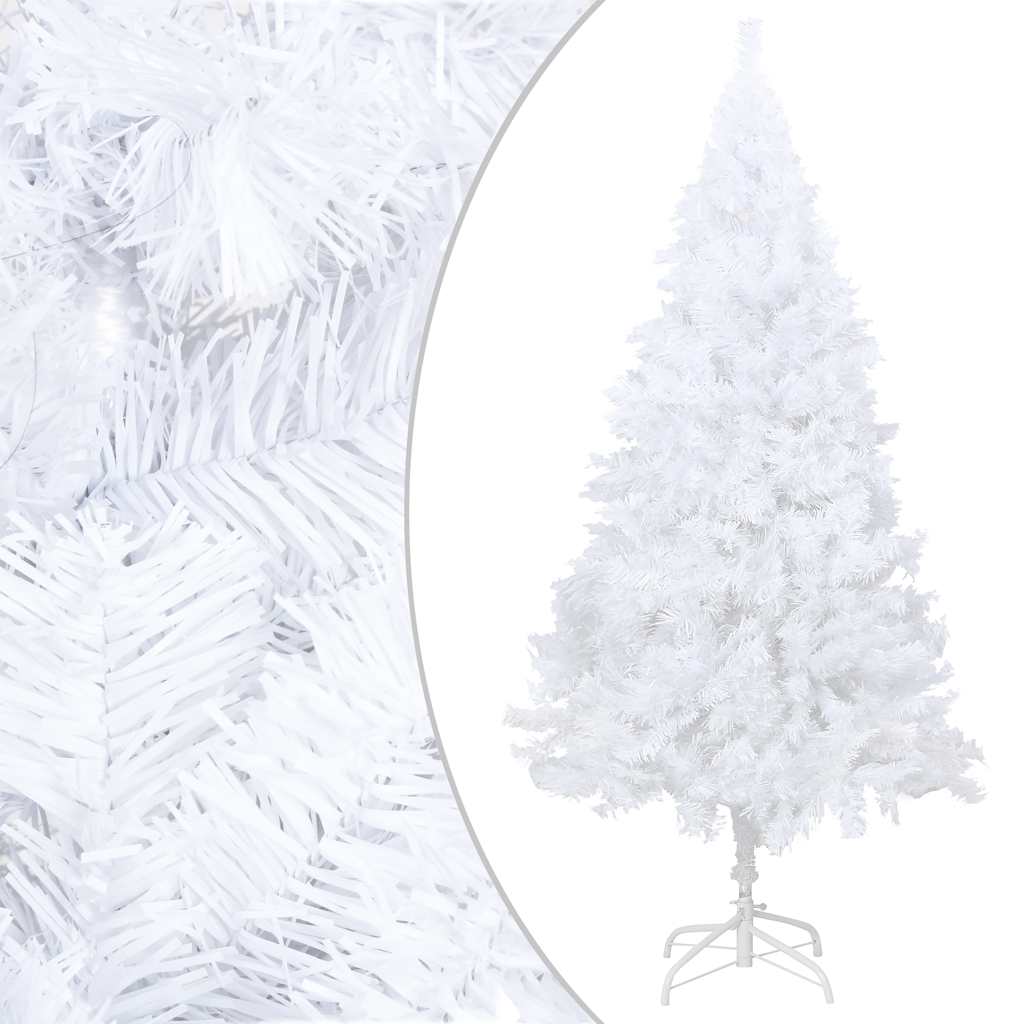 

vidaXL Kunstkerstboom met LED's en kerstballen 180 cm PVC wit