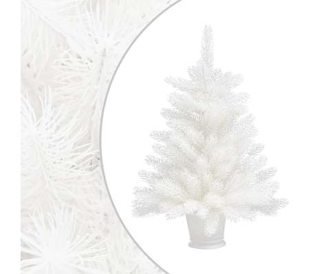 vidaXL Arbre de Noël artificiel pré-éclairé et boules blanc 65 cm