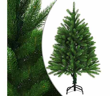 vidaXL Arbre de Noël artificiel pré-éclairé et boules 120 cm vert