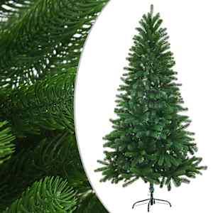 Umělý vánoční stromek s LED a sadou koulí 150 cm zelený - obrázek 2