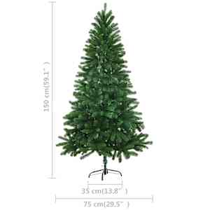 Umělý vánoční stromek s LED a sadou koulí 150 cm zelený - obrázek 13