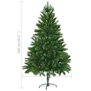 Umělý vánoční stromek s LED a sadou koulí 180 cm zelený - obrázek 13