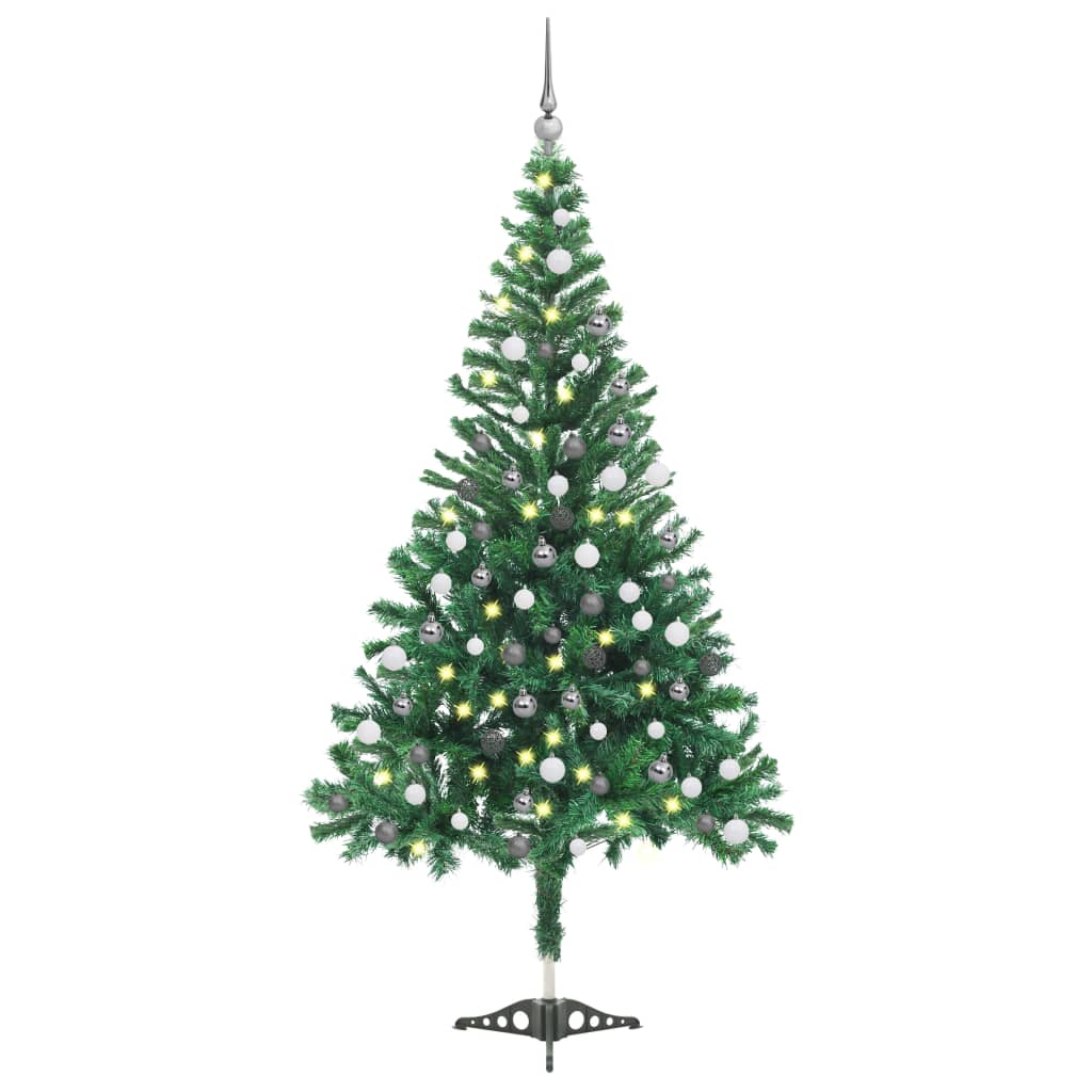 vidaXL Arbre de Noël artificiel avec LED et boules 120 cm 230 branches