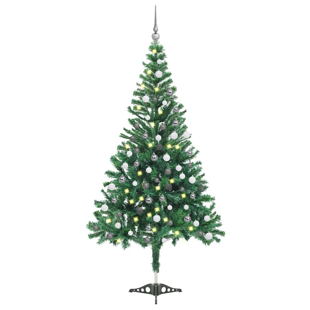 vidaXL Künstlicher Weihnachtsbaum Beleuchtung Kugeln 120cm 230 Zweige