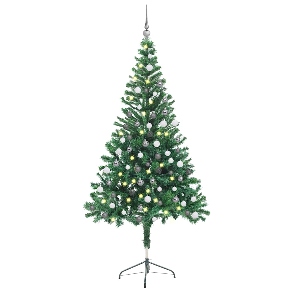 vidaXL Künstlicher Weihnachtsbaum Beleuchtung Kugeln 150cm 380 Zweige