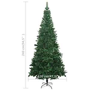 Umělý vánoční stromek s LED a sadou koulí L 240 cm zelený - obrázek 15