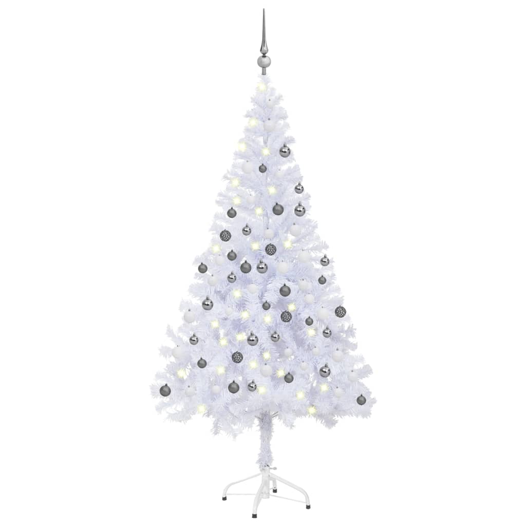 Dirbtinė Kalėdų eglutė su LED ir žaisliukais, 180cm, 620 šakų | Stepinfit