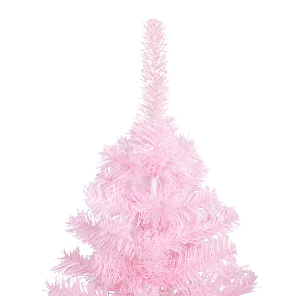 

vidaXL Kunstkerstboom met LED's en kerstballen 180 cm PVC roze
