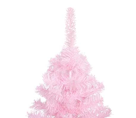 vidaXL &Aacute;rbol de Navidad preiluminado con luces y bolas rosa 180 cm