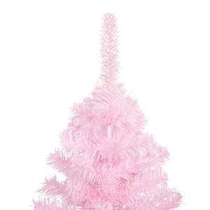 vidaXL &Aacute;rbol de Navidad preiluminado con luces y bolas rosa 180 cm