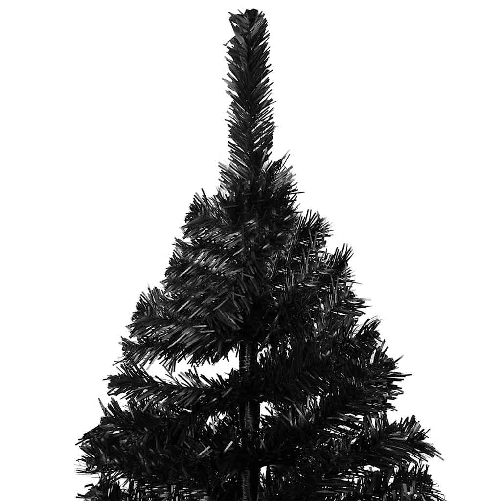 Thumbnail - vidaXL Künstlicher Weihnachtsbaum Beleuchtung & Kugeln Schwarz 240 cm