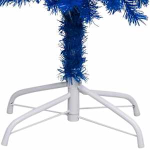 Umělý vánoční stromek s LED a sadou koulí modrý 240 cm PVC - obrázek 4