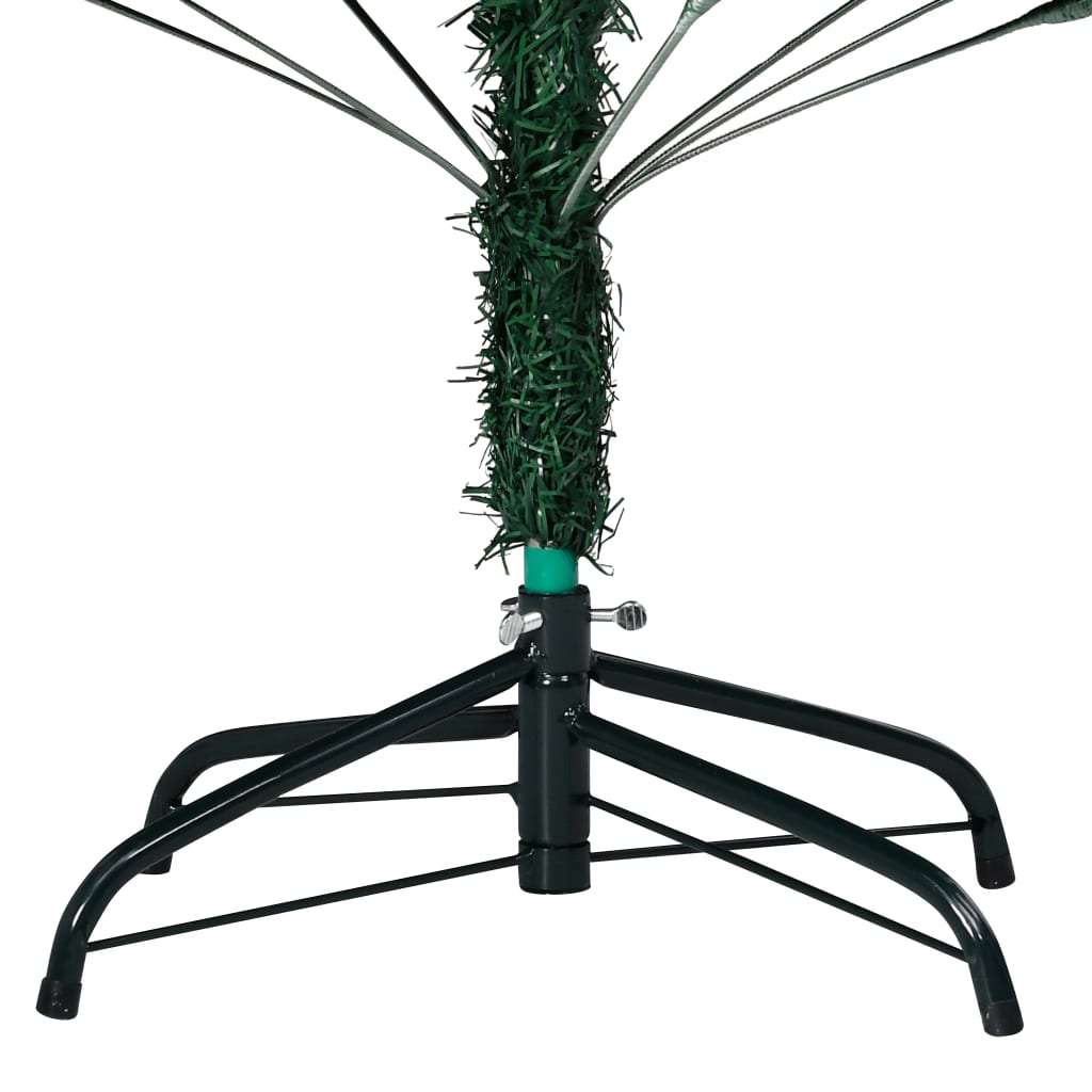  Umelý vianočný stromček s LED a súpravou gulí zelený 150 cm PVC
