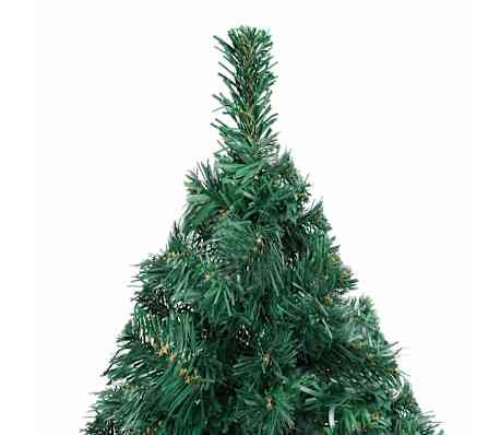 vidaXL Artificial Pre-lit Christmas Tree with Ball Set Green 180 cm PVC
