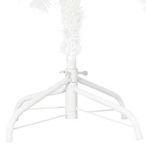 Umělý vánoční stromek s LED a sadou koulí bílý 210 cm - obrázek 4