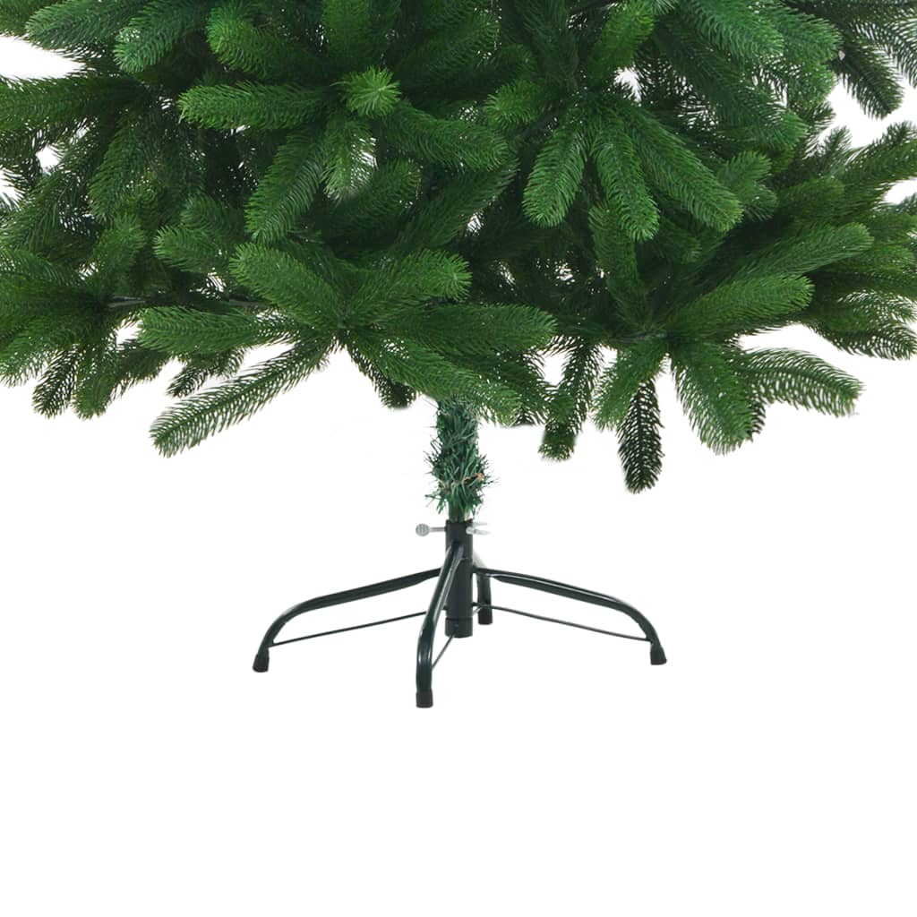  Osvetlený umelý vianočný stromček s guľami 180 cm, zelený