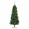 vidaXL valgustatud kunstkuusk kuulidega 240 cm, roheline